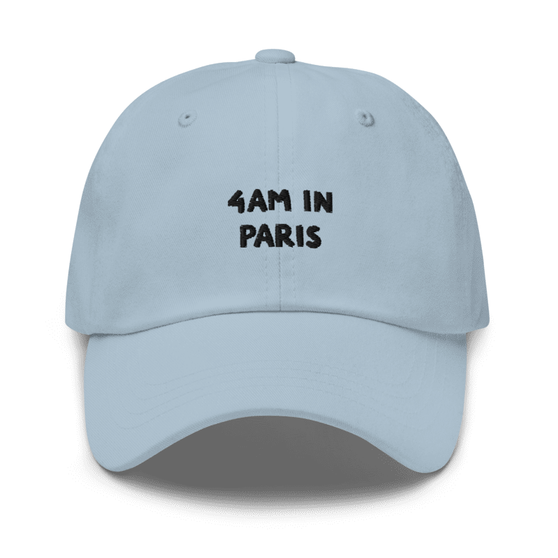 Casquette streetwear Paris – dad cap 4AM in Paris - Blue