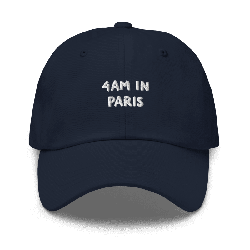 Casquette streetwear Paris – dad cap 4AM in Paris - Navy