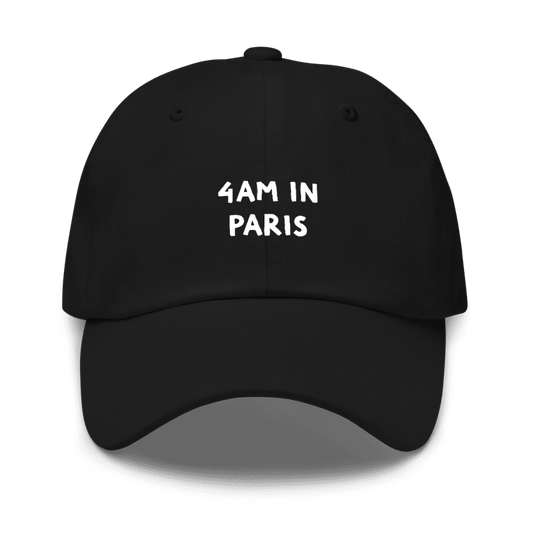 Casquette streetwear Paris – dad cap 4AM in Paris - Black