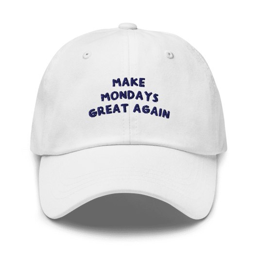 Casquette casual avec message "Make Mondays Great Again" pour un style urbain