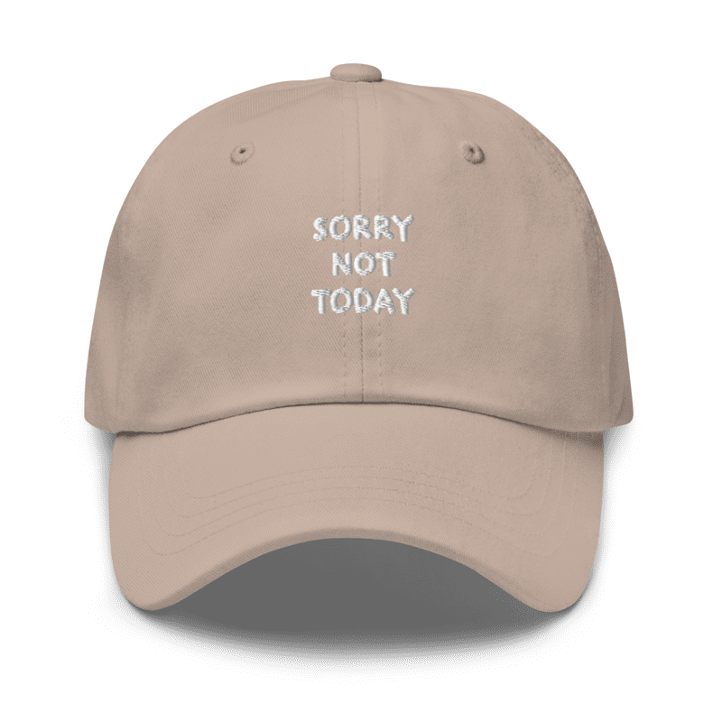 Casquette Sorry Not Today – accessoire streetwear relax - Beige